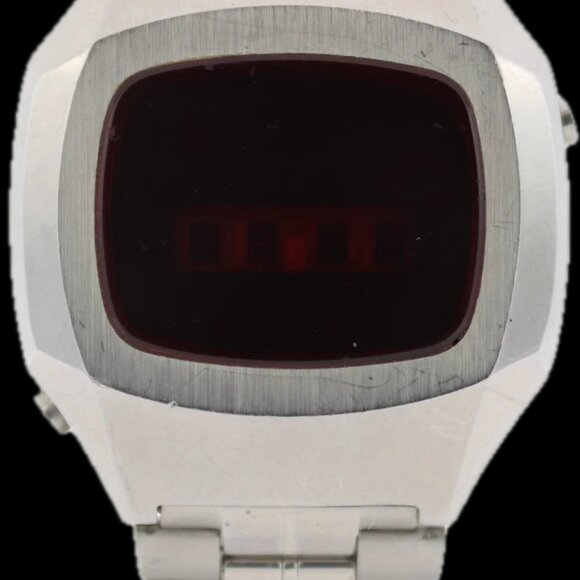 Vintage Sears & Roebuck Time Computer Men's Digital LED Wristwatch USA Steel - Picture 4 of 5